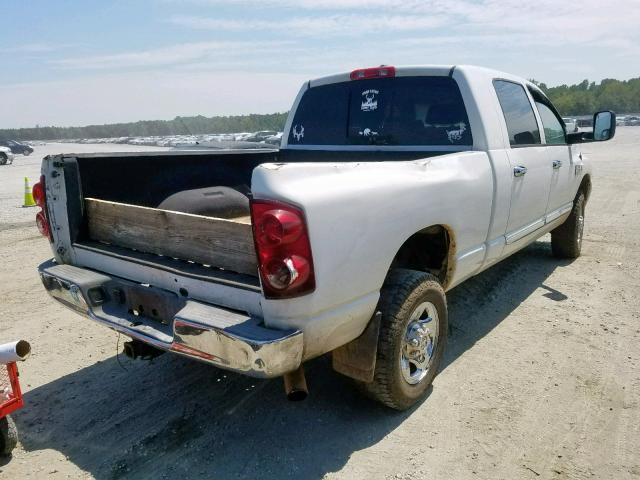 3D3KS29A08G180928 - 2008 DODGE RAM 2500 WHITE photo 4