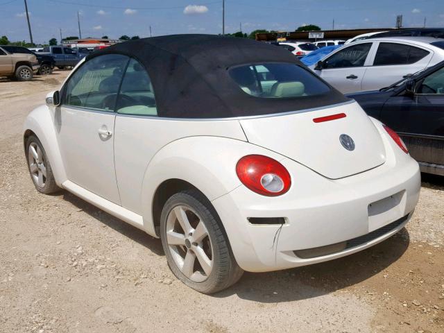 3VWFF31Y87M411861 - 2007 VOLKSWAGEN NEW BEETLE Weiß Foto 3