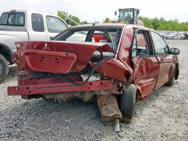 JA3AJ26E45U019777 - 2005 MITSUBISHI LANCER ES BURGUNDY photo 4