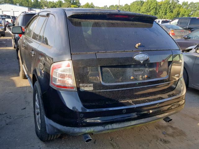 2FMDK38C57BB03639 - 2007 FORD EDGE SEL BLACK photo 3