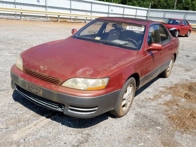 JT8VK13T5N0054721 - 1992 LEXUS ES 300 MAROON photo 2