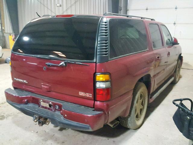 1GKFK66U54J288426 - 2004 GMC YUKON XL D MAROON photo 4