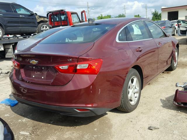 1G1ZB5ST3GF233361 - 2016 CHEVROLET MALIBU LS 栗色 照片 4