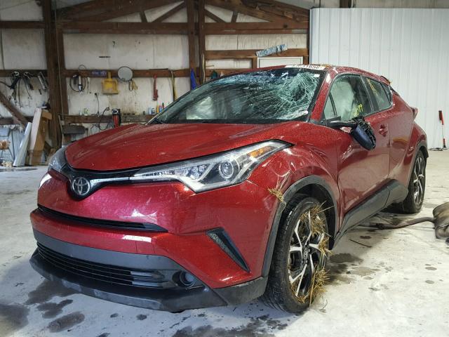 NMTKHMBXXJR007537 - 2018 TOYOTA C-HR XLE RED photo 2