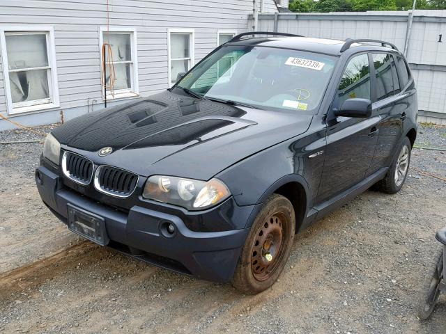 WBXPA93484WC32143 - 2004 BMW X3 3.0I BLACK photo 2