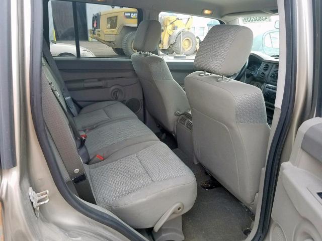 1J8HG48N76C203702 - 2006 JEEP COMMANDER BEIGE photo 6