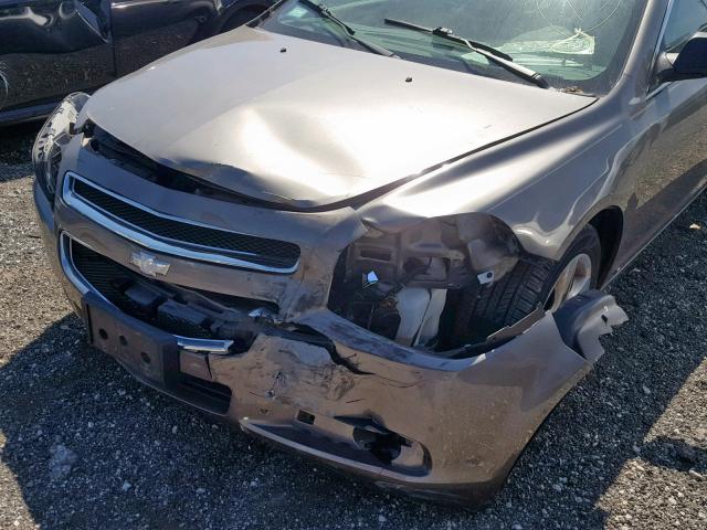 1G1ZB5EB7A4110281 - 2010 CHEVROLET MALIBU LS BROWN photo 9