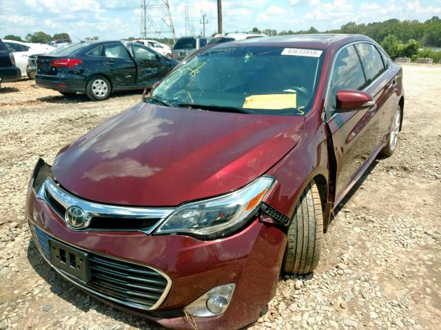 4T1BK1EBXDU058825 - 2013 TOYOTA AVALON BAS BURGUNDY photo 2