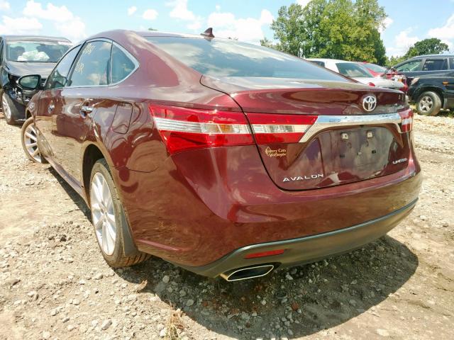 4T1BK1EBXDU058825 - 2013 TOYOTA AVALON BAS BURGUNDY photo 3