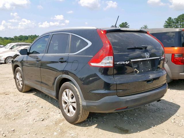 2HKRM4H73CH631904 - 2012 HONDA CR-V EXL BLACK photo 3