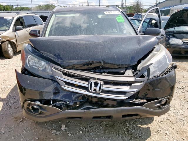 2HKRM4H73CH631904 - 2012 HONDA CR-V EXL BLACK photo 7