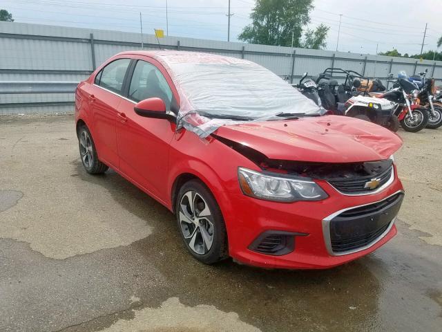 1G1JF5SB0H4118089 - 2017 CHEVROLET SONIC PREM RED photo 1