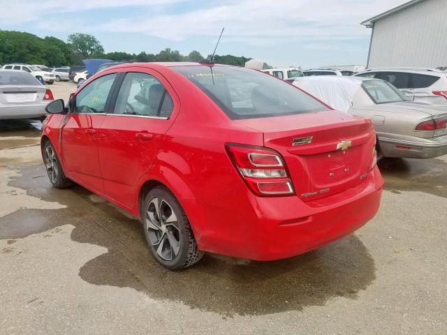 1G1JF5SB0H4118089 - 2017 CHEVROLET SONIC PREM RED photo 3