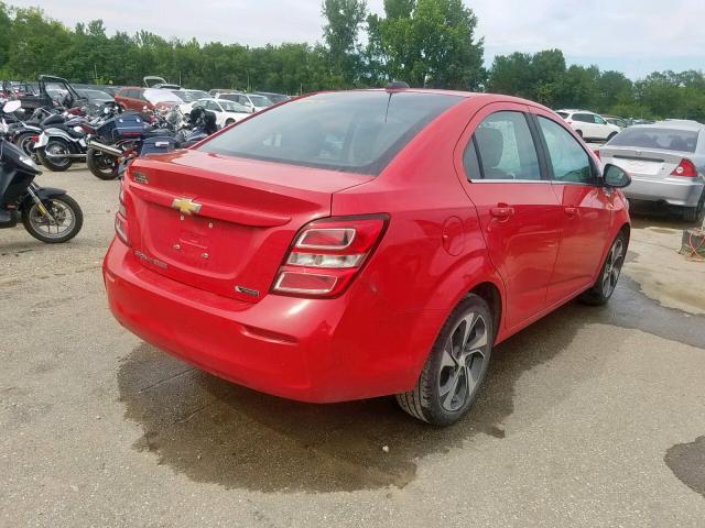 1G1JF5SB0H4118089 - 2017 CHEVROLET SONIC PREM RED photo 4