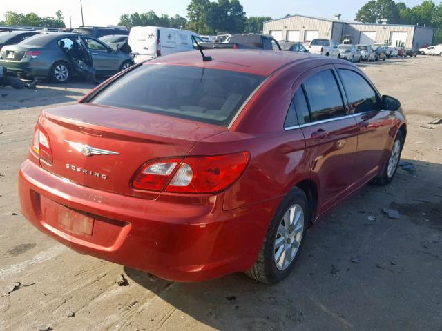 1C3LC46J78N301945 - 2008 CHRYSLER SEBRING LX RED photo 4