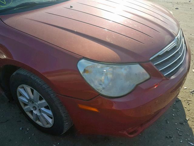 1C3LC46J78N301945 - 2008 CHRYSLER SEBRING LX RED photo 9