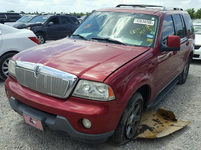 5LMEU68H94ZJ22874 - 2004 LINCOLN AVIATOR 红色 照片 2