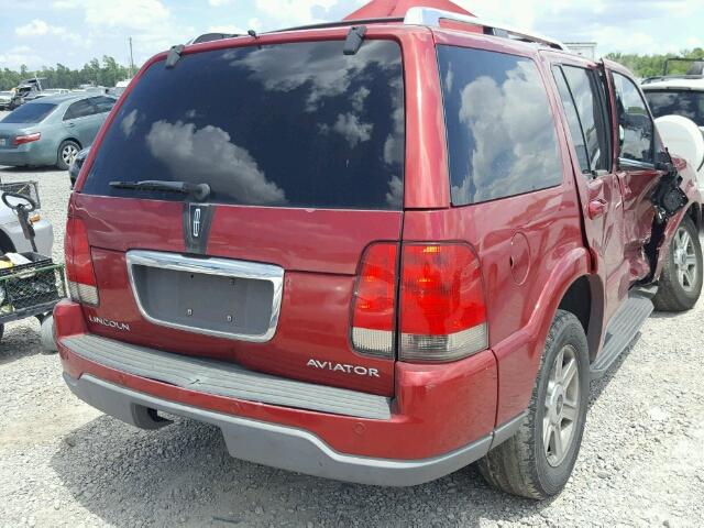 5LMEU68H94ZJ22874 - 2004 LINCOLN AVIATOR 红色 照片 4