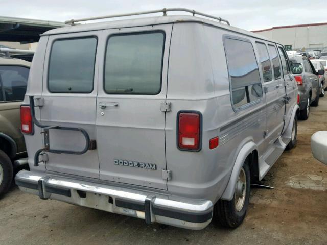 2B6HB21Y0NK116032 - 1992 DODGE RAM VAN B2 GRAY photo 4