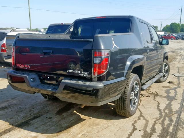 5FPYK1F70DB003115 - 2013 HONDA RIDGELINE BLACK photo 4