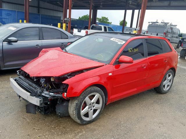 WAUHF78P06A063515 - 2006 AUDI A3 2 RED photo 2