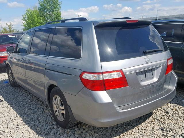 5FNRL38407B047886 - 2007 HONDA ODYSSEY EX SILVER photo 3