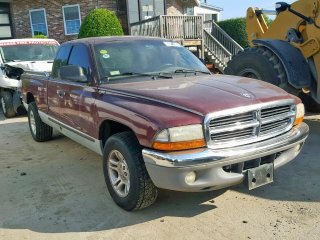 1B7GL22N61S196137 - 2001 DODGE DAKOTA BURGUNDY photo 1