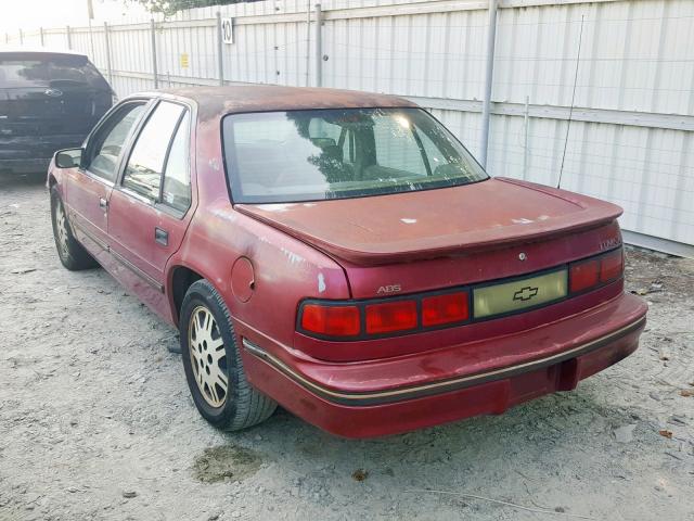 2G1WN54T3P1145215 - 1993 CHEVROLET LUMINA EUR RED photo 3