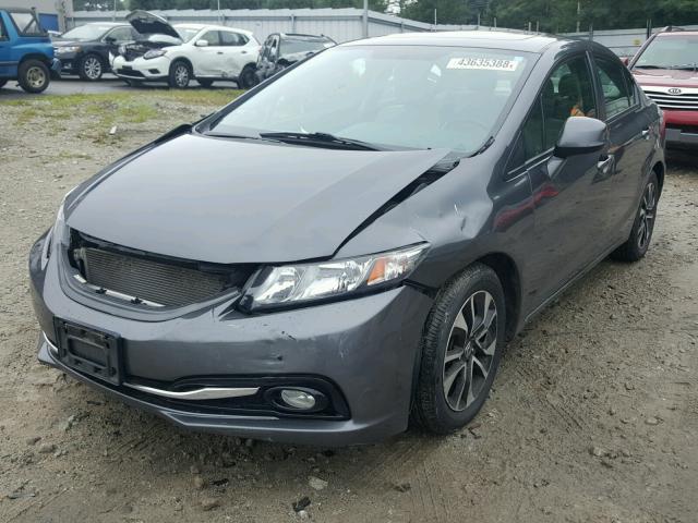 2HGFB2F98DH535148 - 2013 HONDA CIVIC EXL GRAY photo 2