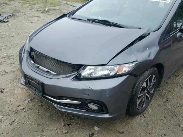 2HGFB2F98DH535148 - 2013 HONDA CIVIC EXL GRAY photo 9