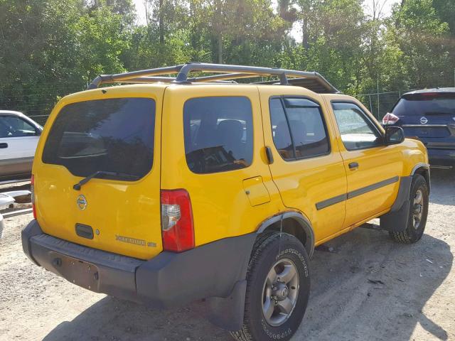 5N1ED28YX3C664563 - 2003 NISSAN XTERRA XE YELLOW photo 4