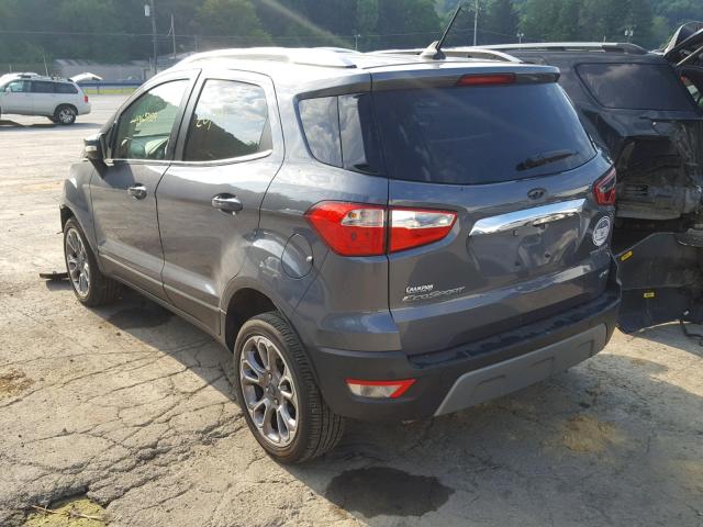 MAJ6P1WL3JC190136 - 2018 FORD ECOSPORT T GRAY photo 3