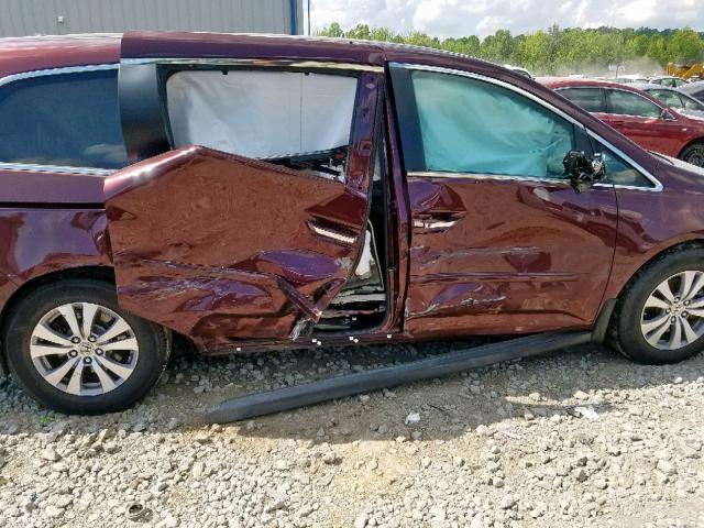 5FNRL5H65FB083973 - 2015 HONDA ODYSSEY EX RED photo 9