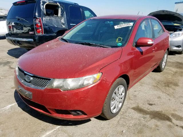 KNAFU4A25A5144666 - 2010 KIA FORTE EX RED photo 2