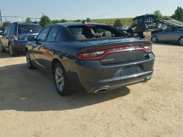 2C3CDXHG4GH250900 - 2016 DODGE CHARGER SX GRAY photo 3