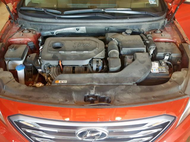 5NPE34AF4HH538285 - 2017 HYUNDAI SONATA SPO RED photo 7