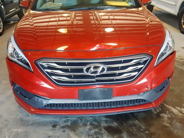 5NPE34AF4HH538285 - 2017 HYUNDAI SONATA SPO RED photo 9