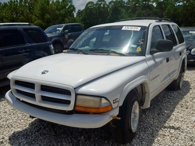 1B4HR28Y4YF116905 - 2000 DODGE DURANGO WHITE photo 2