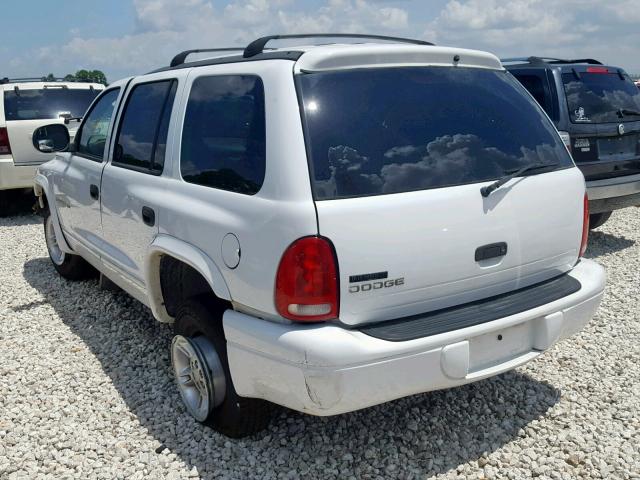 1B4HR28Y4YF116905 - 2000 DODGE DURANGO WHITE photo 3