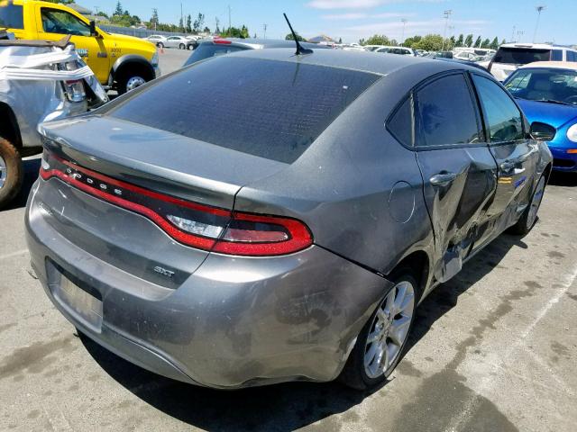 1C3CDFBAXDD171027 - 2013 DODGE DART SXT GRAY photo 4