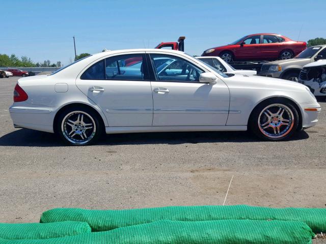 WDBUF56X17B047584 - 2007 MERCEDES-BENZ E 350 WHITE photo 9