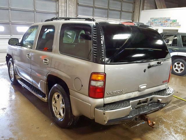 1GKEK63U72J327353 - 2002 GMC DENALI BEIGE photo 3