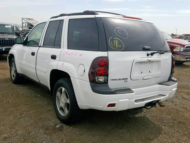 1GNDS13S262355786 - 2006 CHEVROLET TRAILBLAZE WHITE photo 3