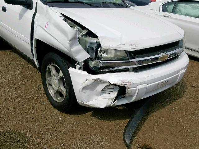 1GNDS13S262355786 - 2006 CHEVROLET TRAILBLAZE WHITE photo 9