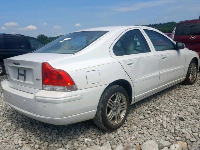 YV1RS592672641729 - 2007 VOLVO S60 2.5T WHITE photo 4