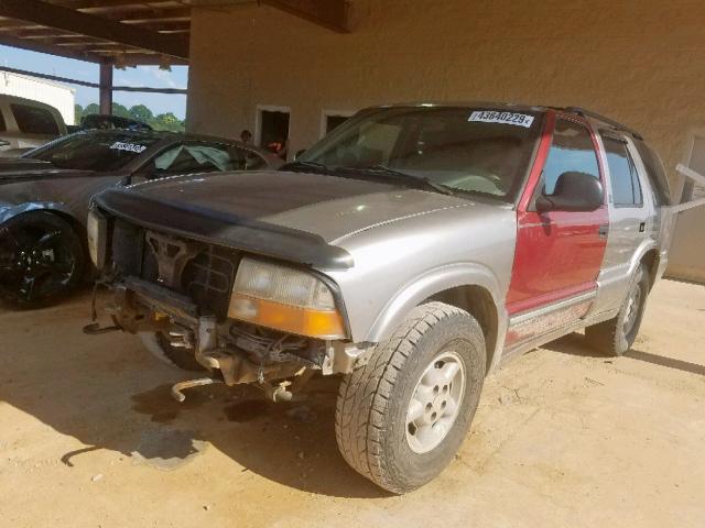 1GKDT13W0W2572525 - 1998 GMC ENVOY GRAY photo 2