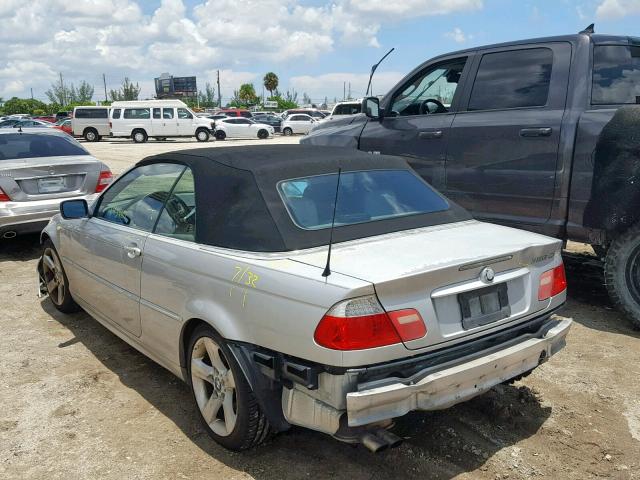 WBABW33435PL36308 - 2005 BMW 325 CI SILVER photo 3