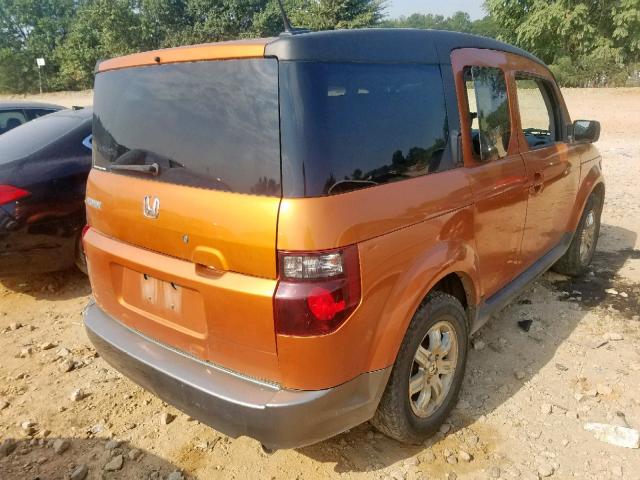 5J6YH287X6L009511 - 2006 HONDA ELEMENT EX ORANGE photo 4