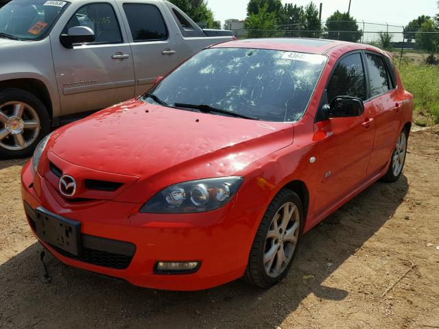 JM1BK343581878053 - 2008 MAZDA 3 HATCHBAC RED photo 2