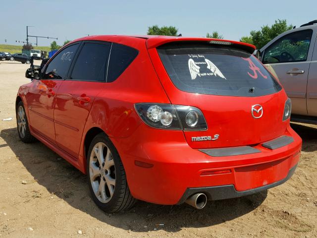 JM1BK343581878053 - 2008 MAZDA 3 HATCHBAC RED photo 3